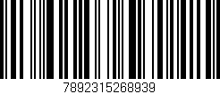 Código de barras (EAN, GTIN, SKU, ISBN): '7892315268939'