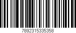 Código de barras (EAN, GTIN, SKU, ISBN): '7892315335358'