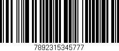 Código de barras (EAN, GTIN, SKU, ISBN): '7892315345777'