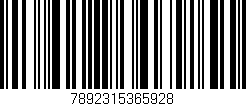 Código de barras (EAN, GTIN, SKU, ISBN): '7892315365928'