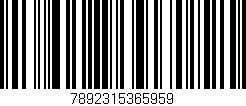 Código de barras (EAN, GTIN, SKU, ISBN): '7892315365959'