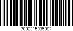 Código de barras (EAN, GTIN, SKU, ISBN): '7892315365997'