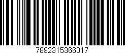 Código de barras (EAN, GTIN, SKU, ISBN): '7892315366017'