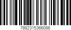 Código de barras (EAN, GTIN, SKU, ISBN): '7892315366086'