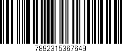 Código de barras (EAN, GTIN, SKU, ISBN): '7892315367649'
