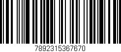 Código de barras (EAN, GTIN, SKU, ISBN): '7892315367670'