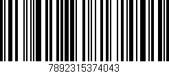 Código de barras (EAN, GTIN, SKU, ISBN): '7892315374043'