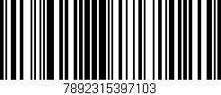 Código de barras (EAN, GTIN, SKU, ISBN): '7892315397103'
