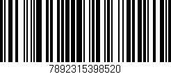 Código de barras (EAN, GTIN, SKU, ISBN): '7892315398520'