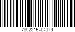 Código de barras (EAN, GTIN, SKU, ISBN): '7892315404078'