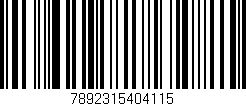 Código de barras (EAN, GTIN, SKU, ISBN): '7892315404115'