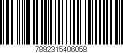 Código de barras (EAN, GTIN, SKU, ISBN): '7892315406058'