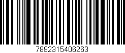 Código de barras (EAN, GTIN, SKU, ISBN): '7892315406263'