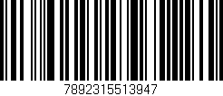 Código de barras (EAN, GTIN, SKU, ISBN): '7892315513947'
