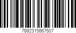 Código de barras (EAN, GTIN, SKU, ISBN): '7892315867507'