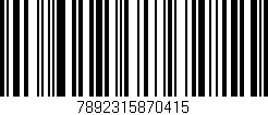 Código de barras (EAN, GTIN, SKU, ISBN): '7892315870415'