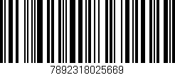 Código de barras (EAN, GTIN, SKU, ISBN): '7892318025669'
