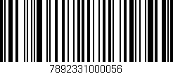 Código de barras (EAN, GTIN, SKU, ISBN): '7892331000056'