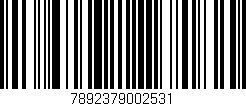 Código de barras (EAN, GTIN, SKU, ISBN): '7892379002531'