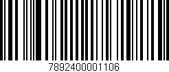 Código de barras (EAN, GTIN, SKU, ISBN): '7892400001106'