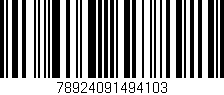 Código de barras (EAN, GTIN, SKU, ISBN): '78924091494103'