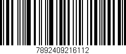 Código de barras (EAN, GTIN, SKU, ISBN): '7892409216112'
