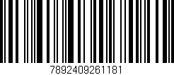 Código de barras (EAN, GTIN, SKU, ISBN): '7892409261181'