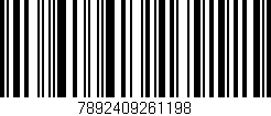 Código de barras (EAN, GTIN, SKU, ISBN): '7892409261198'