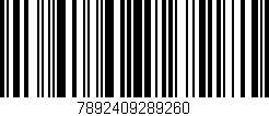 Código de barras (EAN, GTIN, SKU, ISBN): '7892409289260'