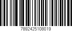 Código de barras (EAN, GTIN, SKU, ISBN): '7892425108019'