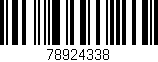 Código de barras (EAN, GTIN, SKU, ISBN): '78924338'