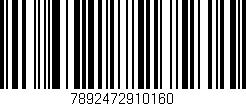 Código de barras (EAN, GTIN, SKU, ISBN): '7892472910160'
