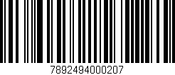 Código de barras (EAN, GTIN, SKU, ISBN): '7892494000207'