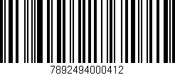 Código de barras (EAN, GTIN, SKU, ISBN): '7892494000412'