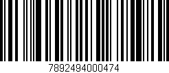 Código de barras (EAN, GTIN, SKU, ISBN): '7892494000474'