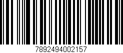 Código de barras (EAN, GTIN, SKU, ISBN): '7892494002157'