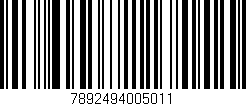 Código de barras (EAN, GTIN, SKU, ISBN): '7892494005011'