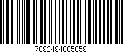 Código de barras (EAN, GTIN, SKU, ISBN): '7892494005059'