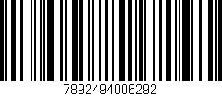 Código de barras (EAN, GTIN, SKU, ISBN): '7892494006292'