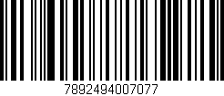 Código de barras (EAN, GTIN, SKU, ISBN): '7892494007077'