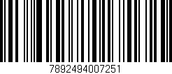 Código de barras (EAN, GTIN, SKU, ISBN): '7892494007251'