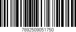 Código de barras (EAN, GTIN, SKU, ISBN): '7892509051750'