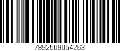 Código de barras (EAN, GTIN, SKU, ISBN): '7892509054263'