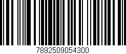 Código de barras (EAN, GTIN, SKU, ISBN): '7892509054300'