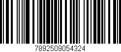 Código de barras (EAN, GTIN, SKU, ISBN): '7892509054324'