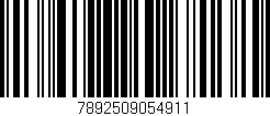Código de barras (EAN, GTIN, SKU, ISBN): '7892509054911'