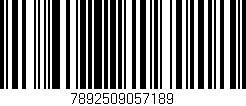 Código de barras (EAN, GTIN, SKU, ISBN): '7892509057189'