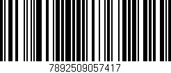 Código de barras (EAN, GTIN, SKU, ISBN): '7892509057417'