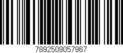 Código de barras (EAN, GTIN, SKU, ISBN): '7892509057967'