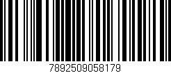 Código de barras (EAN, GTIN, SKU, ISBN): '7892509058179'